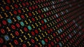 3D rendering of the background based on binary code technology Royalty Free Stock Photo