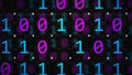 3D rendering of the background based on binary code technology Royalty Free Stock Photo