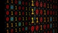 3D rendering of the background based on binary code technology Royalty Free Stock Photo