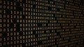 3D rendering of the background based on binary code technology Royalty Free Stock Photo