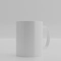 3d rendering background. Ceramic mug on white background. Royalty Free Stock Photo