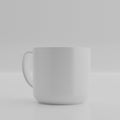 3d rendering background. Ceramic mug on white background. Royalty Free Stock Photo