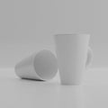 3d rendering background. Ceramic mug on white background. Royalty Free Stock Photo