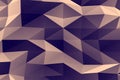 3d rendering. Background image. An array of polygons of the same size, located at different levels, decorated with dark blue Royalty Free Stock Photo