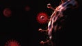 3D rendering bacteriophage flu virus micro organism cell under microscope, coronavirus disease, COVID-19, 8K