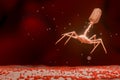 3D Rendering of Bacteriophage Virus on Bacterial Cell Royalty Free Stock Photo