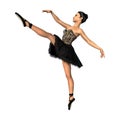 3D Rendering Ballerina on White