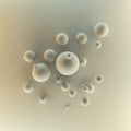 White abstract spheres backdrop