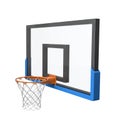 3d rendering of a basketball hoop with an empty basket and transparent backboard. Royalty Free Stock Photo