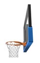 3d rendering of a basketball hoop with an empty basket and transparent backboard. Royalty Free Stock Photo