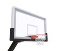 3d rendering of a basketball hoop with an empty basket and transparent backboard. Basketball equipment. Street sport. Exercise and Royalty Free Stock Photo