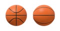 3d rendering of basketballs shown in different view angles on a white background.