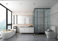 3D rendering Bathroom interior