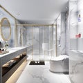 3D rendering Bathroom interior