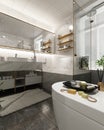 3D rendering Bathroom interior