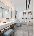 3D rendering Bathroom interior