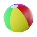 3D rendering beach plastic ball isolated