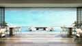 3D Rendering Beach Villa Dinning room