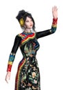 3D Rendering Princess of China on White