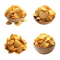 3d rendering of beautiful and realistic Potato chips Royalty Free Stock Photo