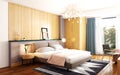 3D rendering bedroom Royalty Free Stock Photo