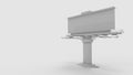 3d rendering of billboards isolated in white stucio background Royalty Free Stock Photo