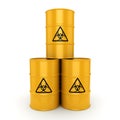 3D rendering biohazard barrels