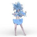 3D rendering of a bird fairy