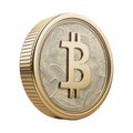 3D Rendering of a Bitcoin on Transparent Background - Ai Generated Royalty Free Stock Photo