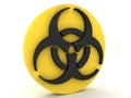 3D Rendering of black biohazard logo Royalty Free Stock Photo