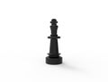 3D rendering of black chess pieces isolated on white background. Royalty Free Stock Photo