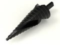 3D rendering - black conical milling cutter