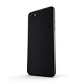 3D rendering black matt smartphone in iPhone stule with black sc