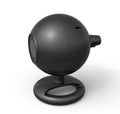 3d rendering of black round web camera isolated on white background Royalty Free Stock Photo