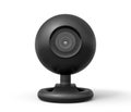 3d rendering of black round web camera isolated on white background Royalty Free Stock Photo