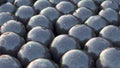 3D rendering black spheres