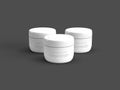 3d rendering blank cosmetic jars mockup