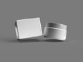 3d rendering blank cosmetic jars mockup