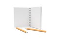 3D Rendering of Blank Notebook Mock Up with Copy Space and Pencil Royalty Free Stock Photo