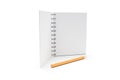 3D Rendering of Blank Notebook Mock Up with Copy Space and Pencil Royalty Free Stock Photo