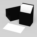 3D rendering blank visit cards and black box Royalty Free Stock Photo