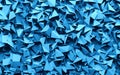 3D rendering blue color triangle geometrical chaos background Royalty Free Stock Photo
