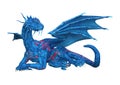 3D Rendering Fairy Tale Dragon on White Royalty Free Stock Photo