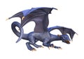 3D Rendering Fantasy Dragon on White Royalty Free Stock Photo