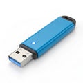 3D rendering of blue flash drive Royalty Free Stock Photo