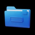 Blue folder icon Royalty Free Stock Photo