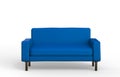 3d rendering blue sofa