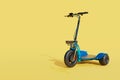 Blue three wheels electric scooter