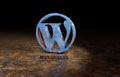 3d rendering of the bluish WordPress Logo Background Design