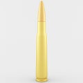 3d Rendering of a 50 BMG Cartridge Royalty Free Stock Photo